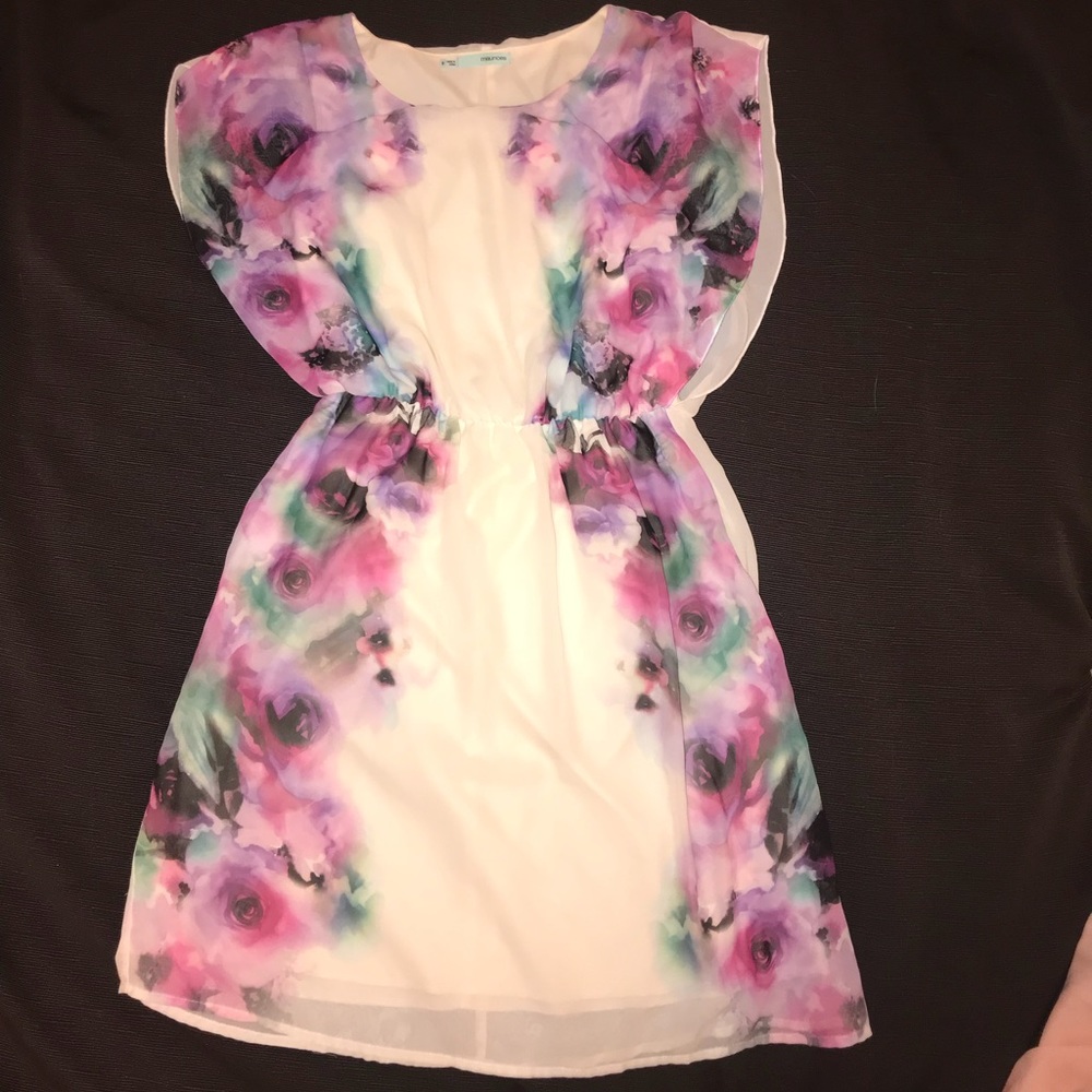 Small water paint colored flower dress